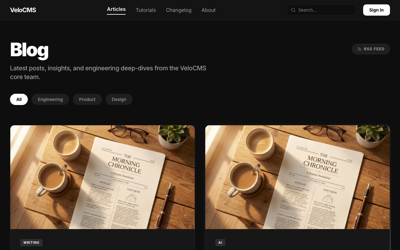Newsletter Hub theme preview